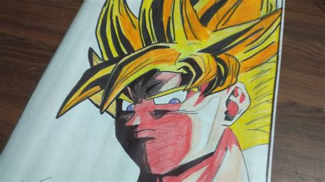 Drawing Goku In Super Siyan Mode Youtube