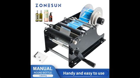 How To Operate Zonesun Zs Manual Round Bottle Labeling Machine