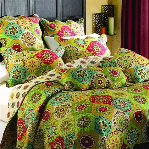 Amercian country cotton bedding set bed cover vintage bedspread ...