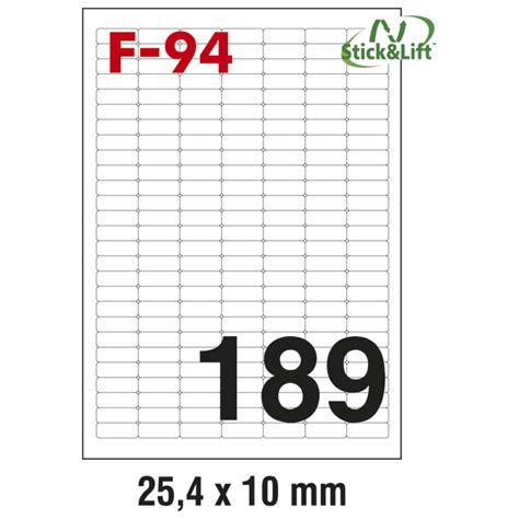 Etikete ILK 25 4x10mm Odljepljive Pk100L Fornax F 94 Dantkom