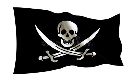 Indicateur De Pirate Illustration Disolement Dun Drapeau Piratique