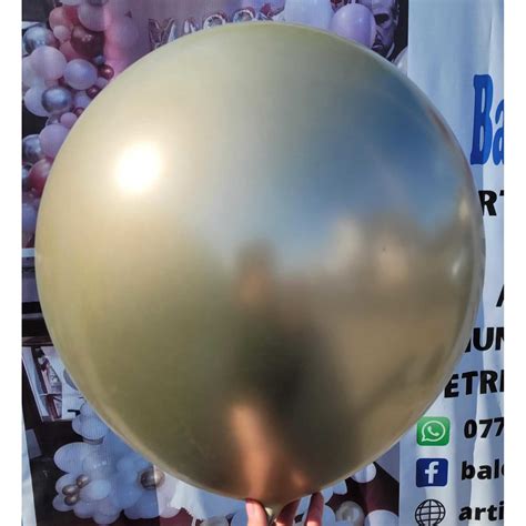 Balon Latex Jumbo Auriu Chrome Cm Emag Ro