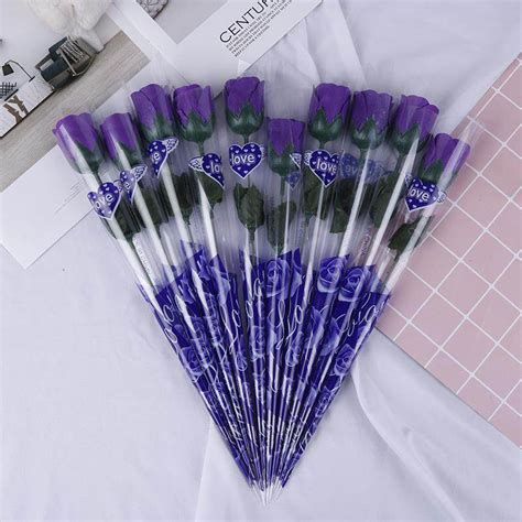 10pcs Soap Rose Artificial Flower Valentines Day T Anniversary