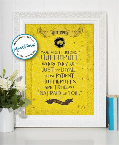 Hufflepuff Quote Printable Wall Art You Might Belong In Etsy Harry