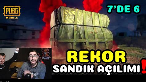 PUBG KORE REKOR SANDIK AÇILIMI 7 SANDIKTA 6 DESTANSI PUBG Mobile