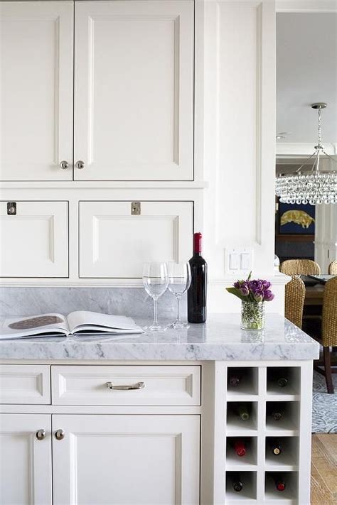 Kitchen With Under The Counter Built In Wine Rack Transitional