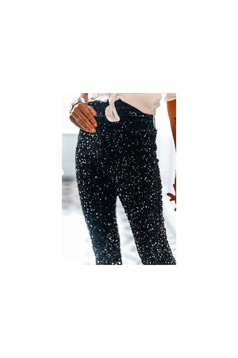 Pantalon Kristal Sequin Noir