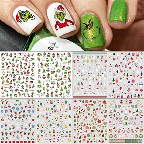 Nagelsticker Weihnachten Blatt Selbstklebend Nagelaufkleber Nail Art