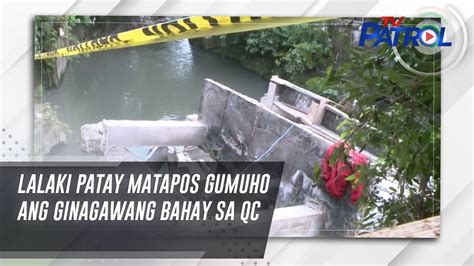 Lalaki Patay Matapos Gumuho Ang Ginagawang Bahay Sa QC TV Patrol