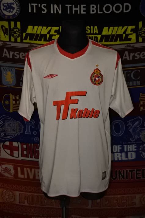 Wisla Krakow Away Football Shirt 2007 2008 Sponsored By TF Kable