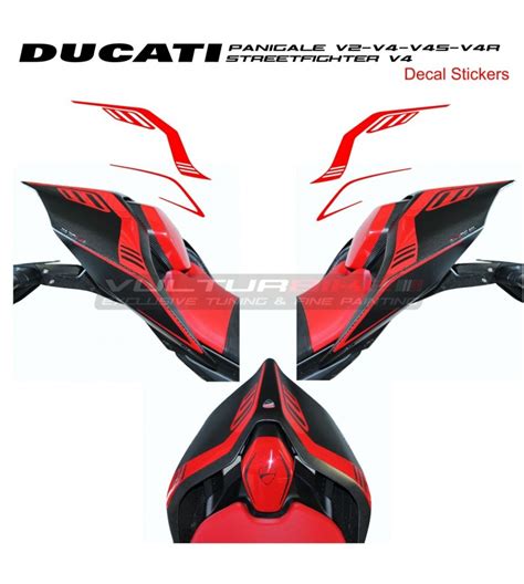 Tricolor Design Tail Stickers Kit Ducati Panigale Streetfighter V4 V2