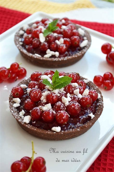 Ma Cuisine Au Fil De Mes Id Es Tartelettes Chocolat Aux Groseilles