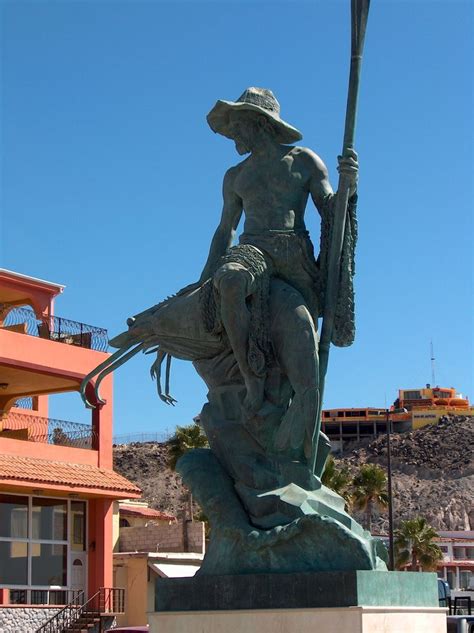 Cameron Statue On The Malecon Old Port Sonora Mexico Puerto Penasco