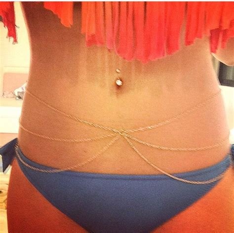 Vergoldete Hüft Body Kette Halskette Bauchkette Bikini Körperkette Tolles Weihnachtsgeschenk