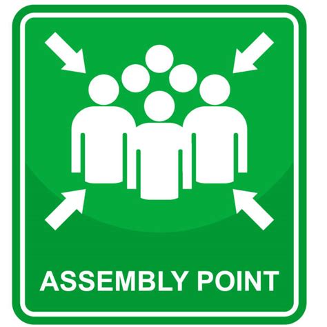 90 Assembly Point Sign Stock Illustrations Royalty Free Vector Graphics And Clip Art Istock