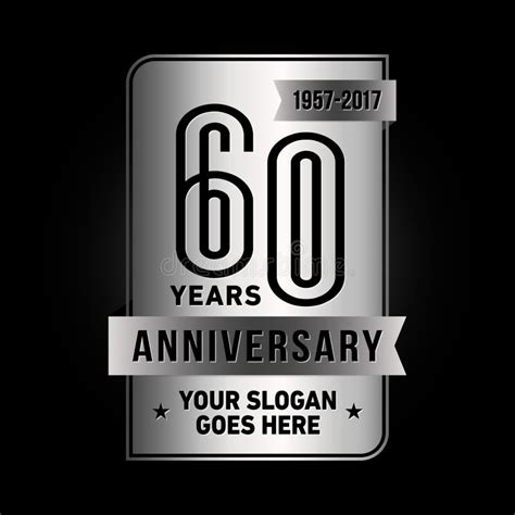 60 Years Celebrating Anniversary Design Template 60th Logo Vector And