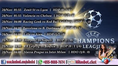 Jadwal Pertandingan Bola Hari Ini Liga Champions Update Jadual