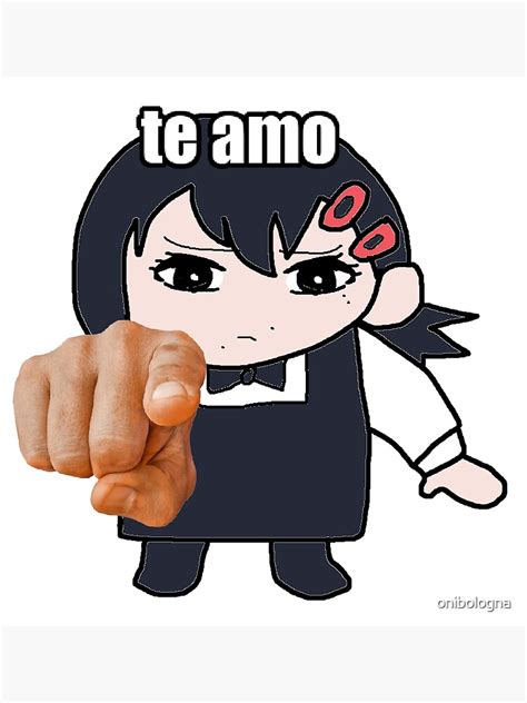 "kobeni te amo meme (chainsaw man)" Sticker for Sale by onibologna | Redbubble