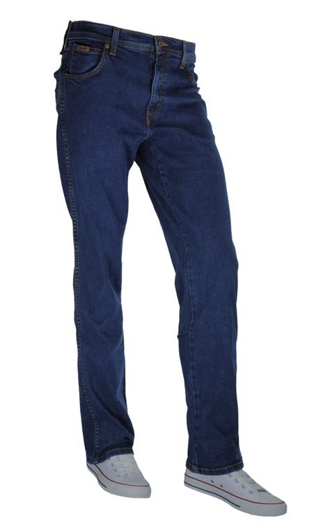 Wrangler Texas Stretch Herren Jeans Regular Fit Blue Black Black