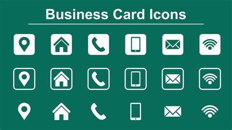 Business Card Icons Art 47733826 Vector Art At Vecteezy