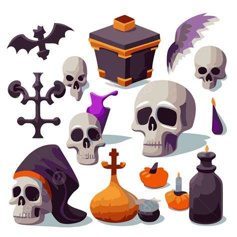 Decoraciones De Halloween Png Pegatina Clipart Vector Art Culos De