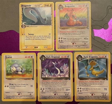 Mavin Vintage Pokemon Team Rocket Dratini Dark Dragonair Dragonite