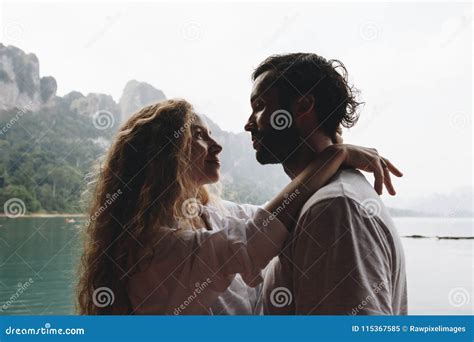 Couple Looking Into Each Others Eyes Stock Image Image Of Eyes Girl 115367585