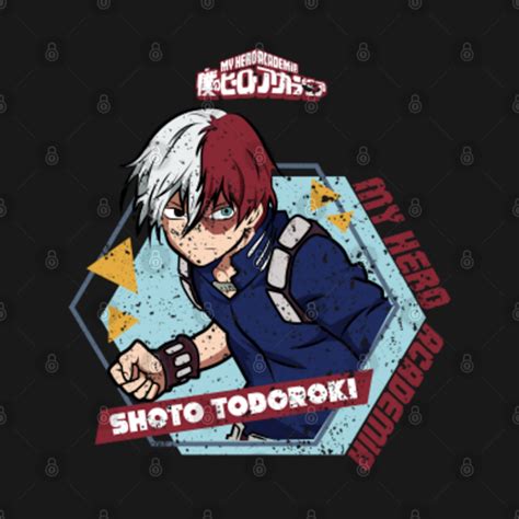 My Hero Academia Bnha Todoroki Shoto Black Grunge Style My