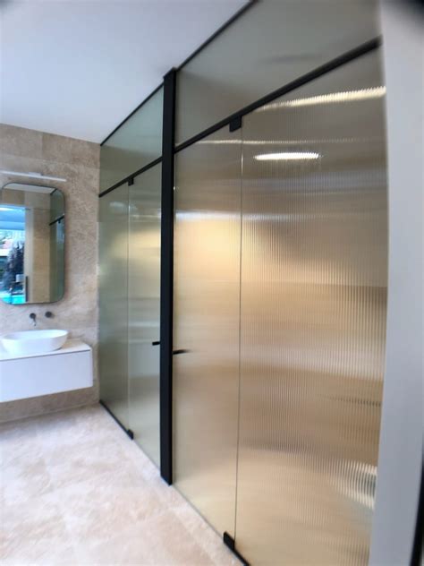 Architectural Reeded Glass Frameless Shower Screen Jim S Glass