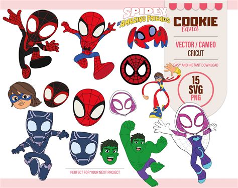 Spidey And His Amazing Friends Png Clipart Superhero Clipart Etsy The