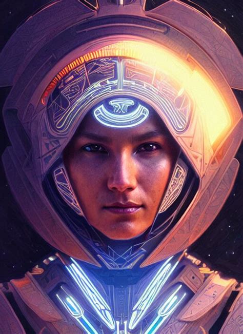 Lexica Symmetry Portrait Of A Native American Warrior Sci Fi