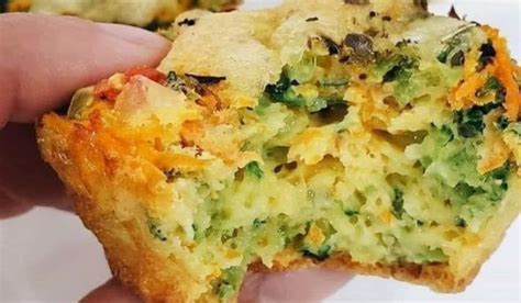 receita Fit de Muffin de Brócolis e Legumes