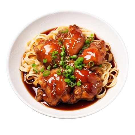 Wonton Noodles With Stewed Chicken Thin Fold Clarity PNG Transparent