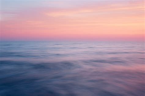 An Ocean In The Background During Sunset, Gangwon Do, Sea, Background Background Image And ...