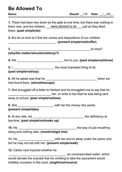 Be Allowed To Pdf Worksheets With Answers Grammarism