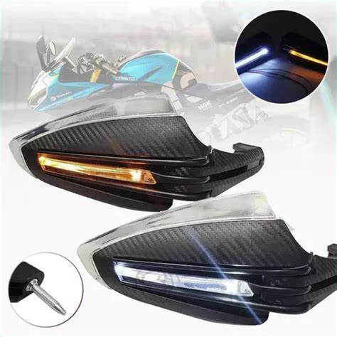 Pcs Cubre Pu Os Moto Hand Guards Universales Luz Led Motos Env O Gratis