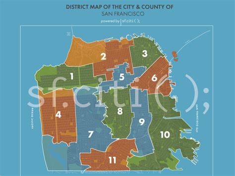 San Francisco Map By District - Holly Laureen