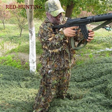 Hunting Camouflage Ghillie Suit 3D Camo Lightweight Hooded Clothing