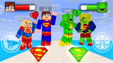 Jj And Mikey Super Man Love Game Clark Kent And Super Girl Maizen Minecraft Animation Youtube