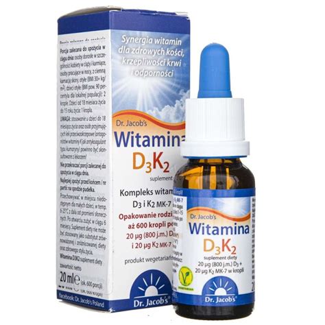 Dr Jacob S Witamina D3K2 Krople 20 Ml Cena Sklep Medpak