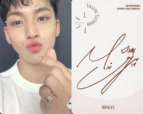 Seventeen Mingyu Back Side Red Print With Signature Cds