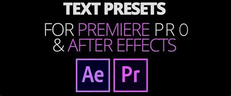 Text Effects For Premierer Pro And After Effects With The Title Text