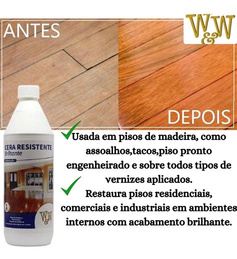 Cera Para Piso De Madeira Resistente Brilhante W W L Mercadolivre