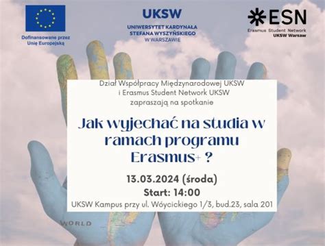 Erasmus Spotkanie informacyjne Uniwersytet Kardynała Stefana