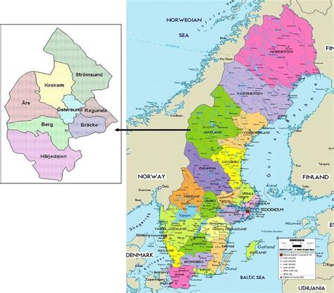 Map over Sweden and the Province of Jämtland | Download Scientific Diagram