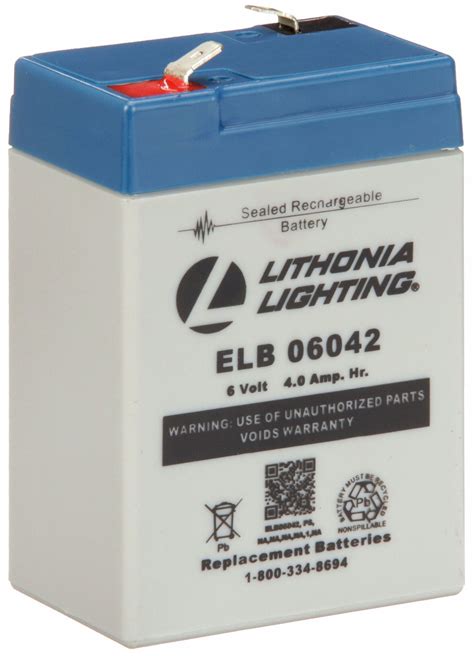 Sealed Lead Acid 6 V Volt Battery 4ph44 Elb 06042 Grainger