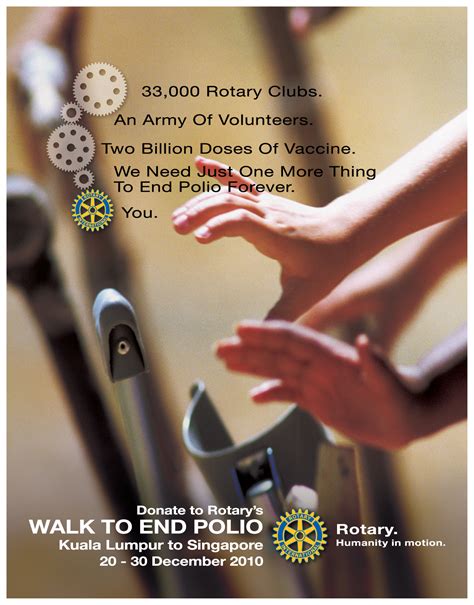 Walk To End Polio Print Rotary International District 3310