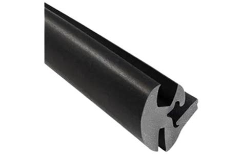 Black 3 Mm Thick 85 Shore A Water Proof Rubber Extruded Profile For