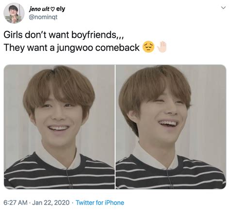 Girls Dont Want Boyfriends They Want A Jungwoo Comeback Girls Dont Want A Boyfriend They