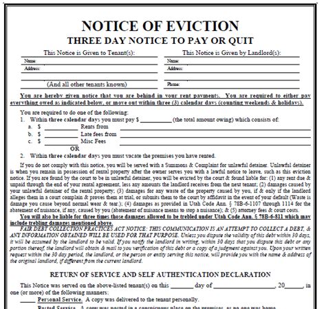 Notice Of Eviction Texas Template The Templates Art